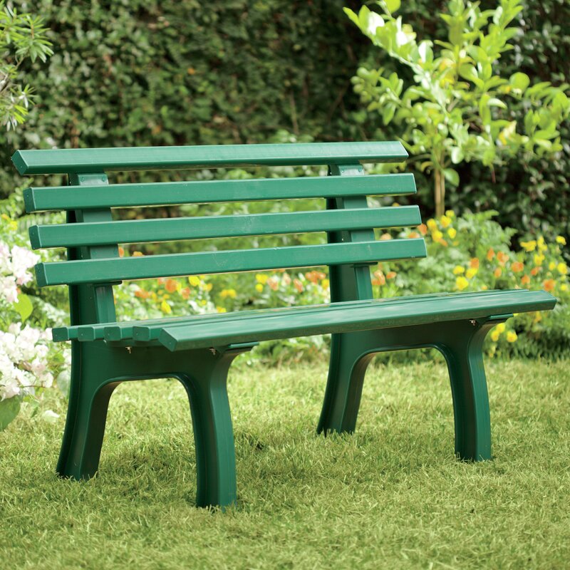Plow And Hearth Resin Park Bench And Reviews Wayfair